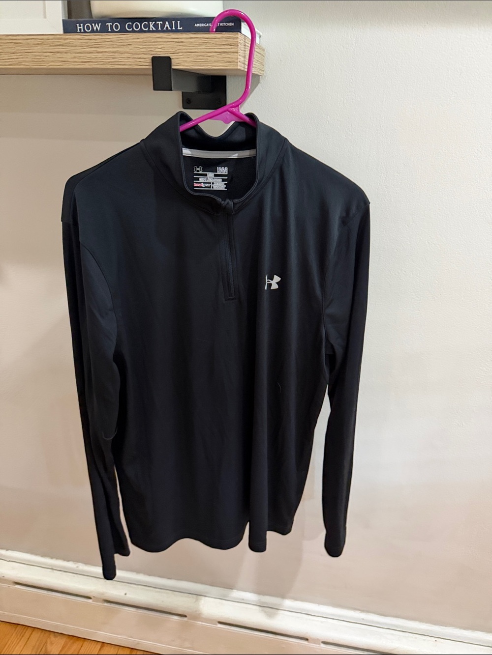 Under Armour Black Long-Sleeve Quarter-Zip Performance Pullover